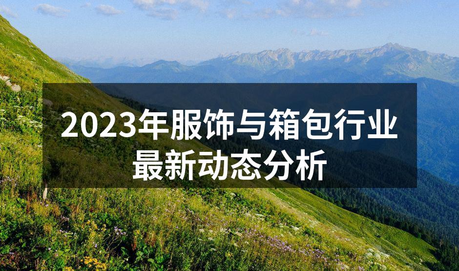 2023年服饰行业趋势图